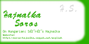 hajnalka soros business card
